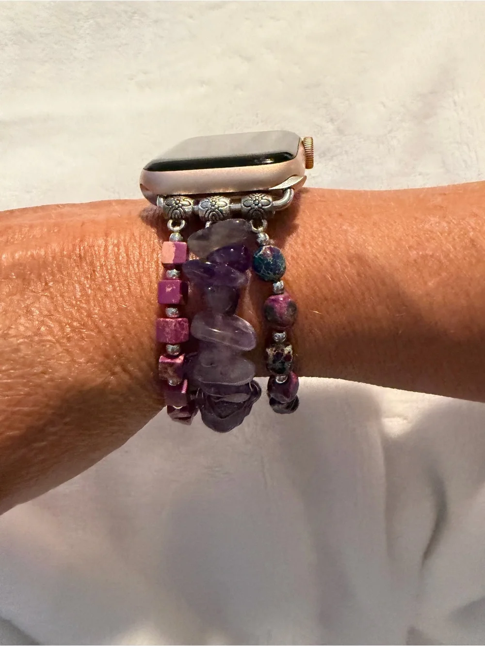 Cape Diablo Purple and Pink Multi-Strand Beaded Watch Band